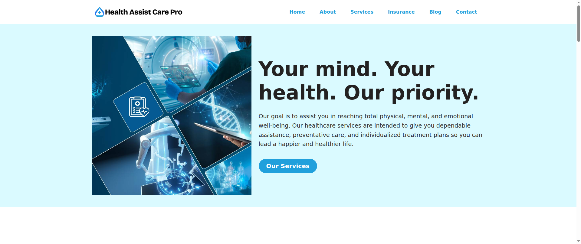 Screenshot of healthassistcarepro.com