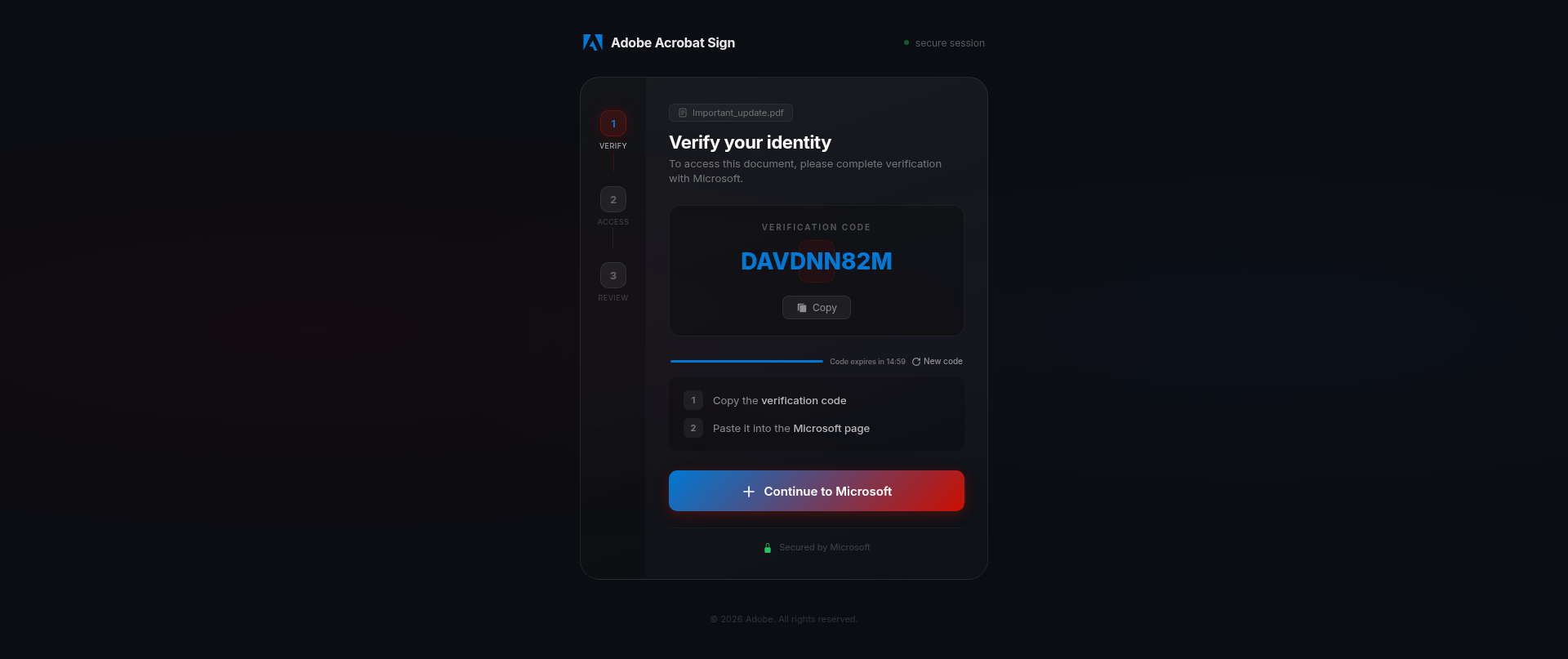 Screenshot of adobeprotal.work