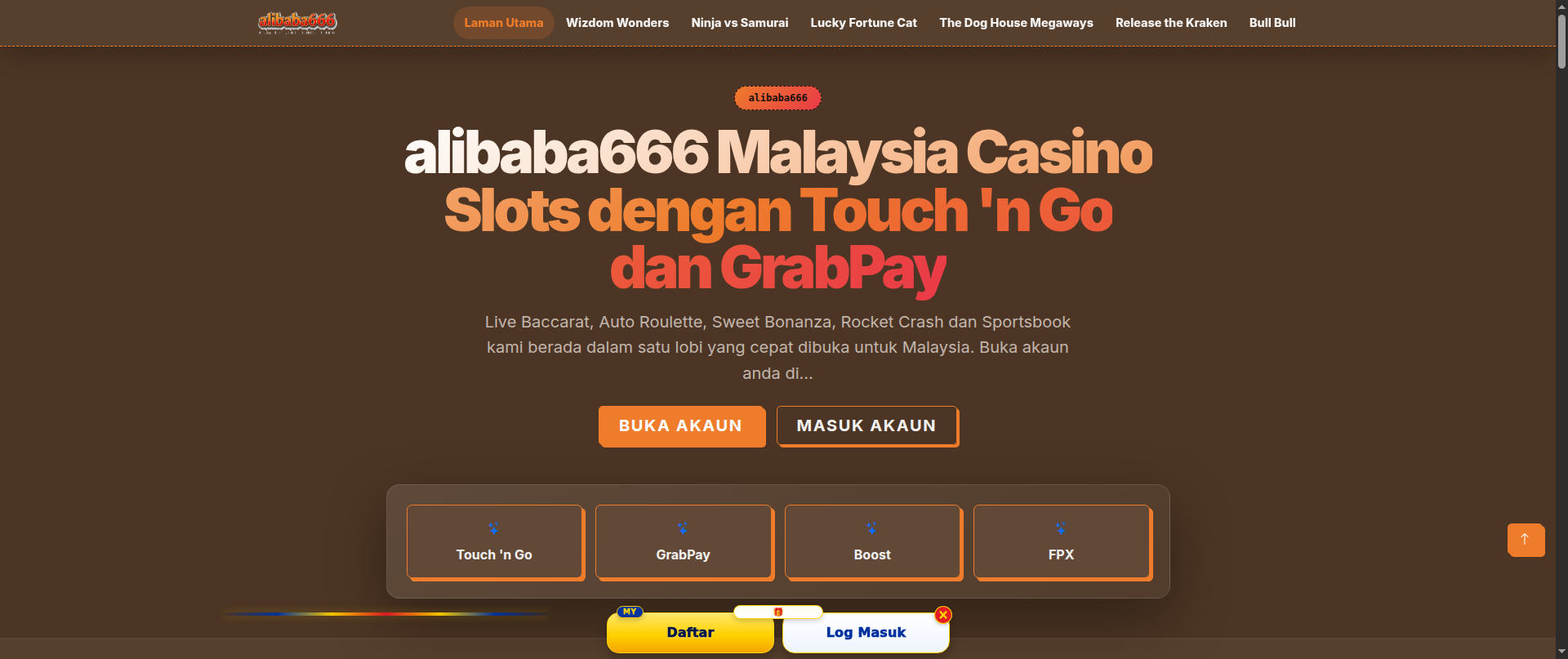 Screenshot of alibaba666.pro