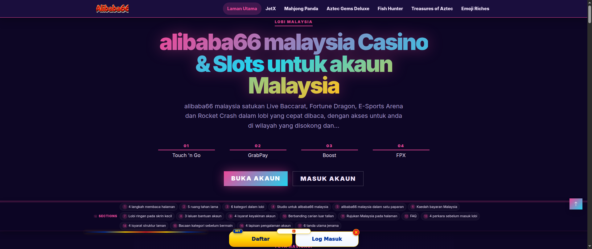 Screenshot of alibaba66malaysia.app
