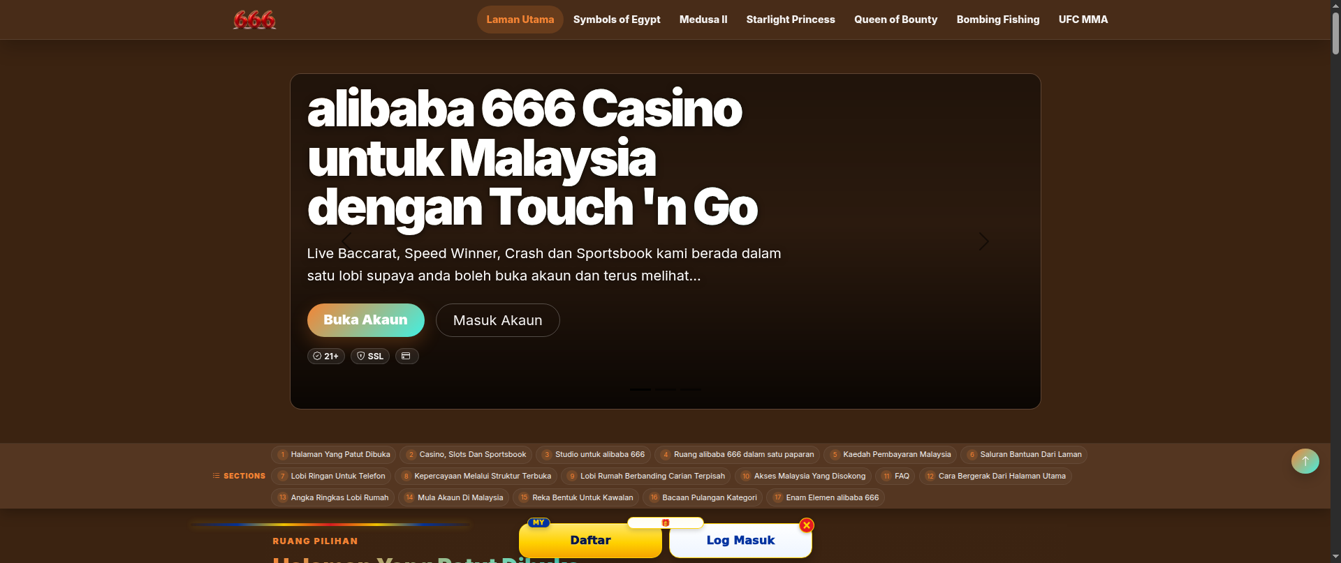 Screenshot of alibaba666.bet
