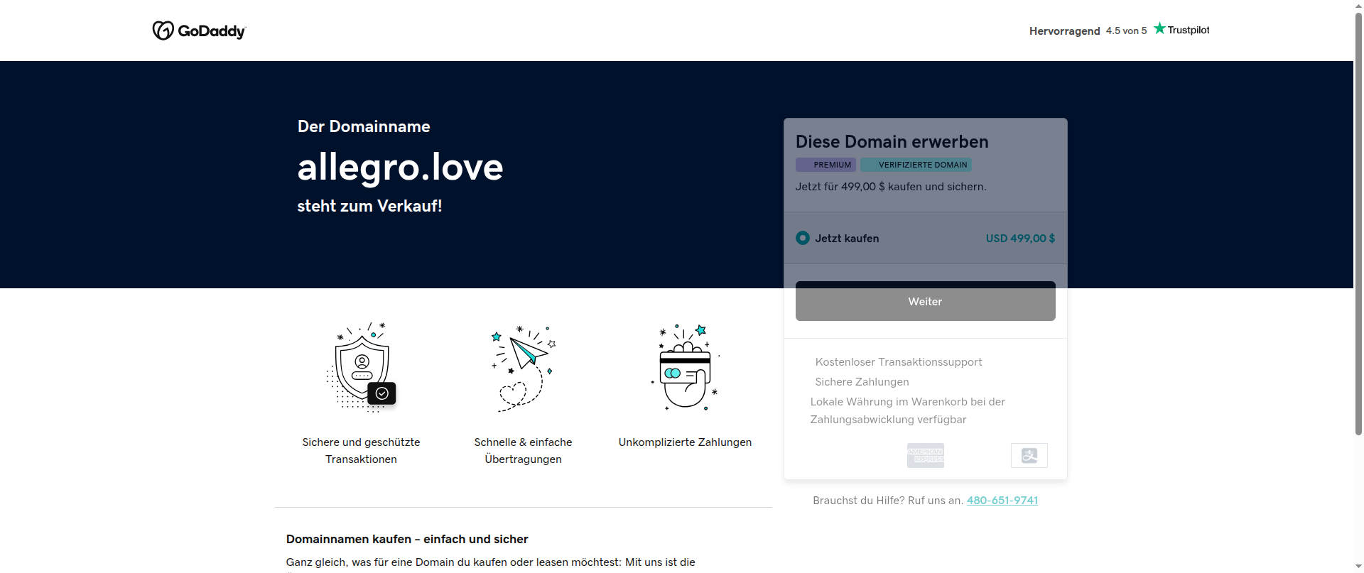Screenshot of allegro.love