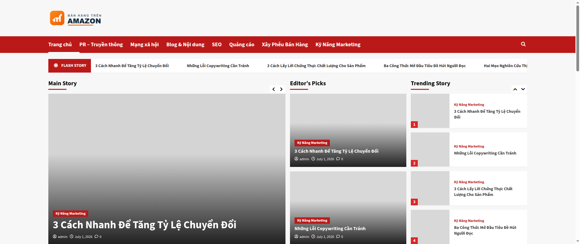 Screenshot of banhangtrenamazon.com
