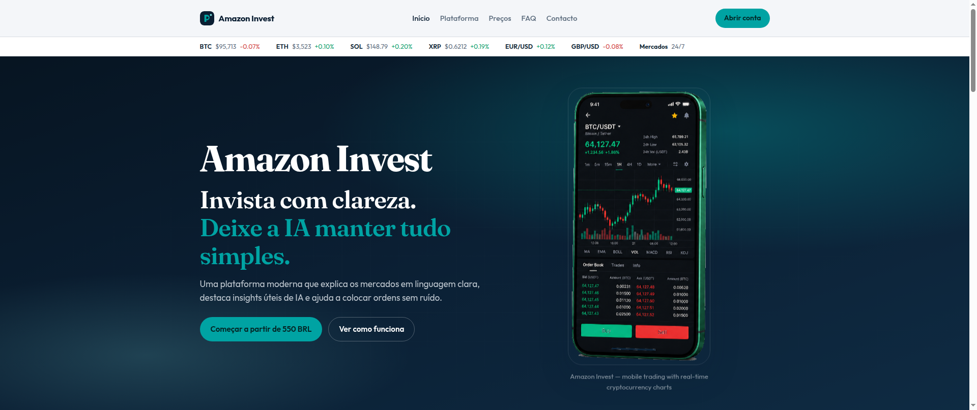 Screenshot of amazon-invest.online