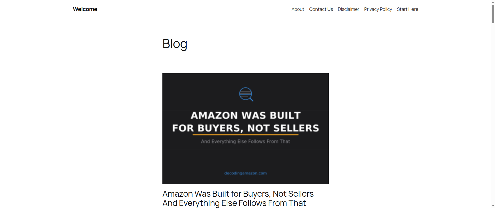 Screenshot of decodingamazon.com