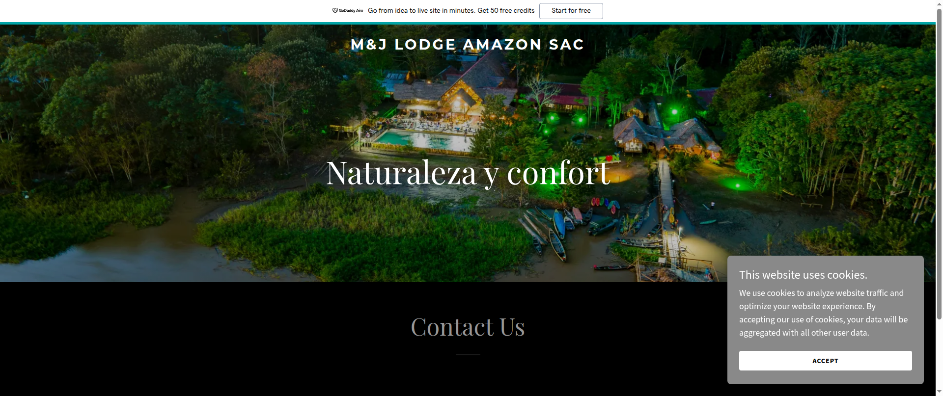 Screenshot of mjlodgeamazon.com
