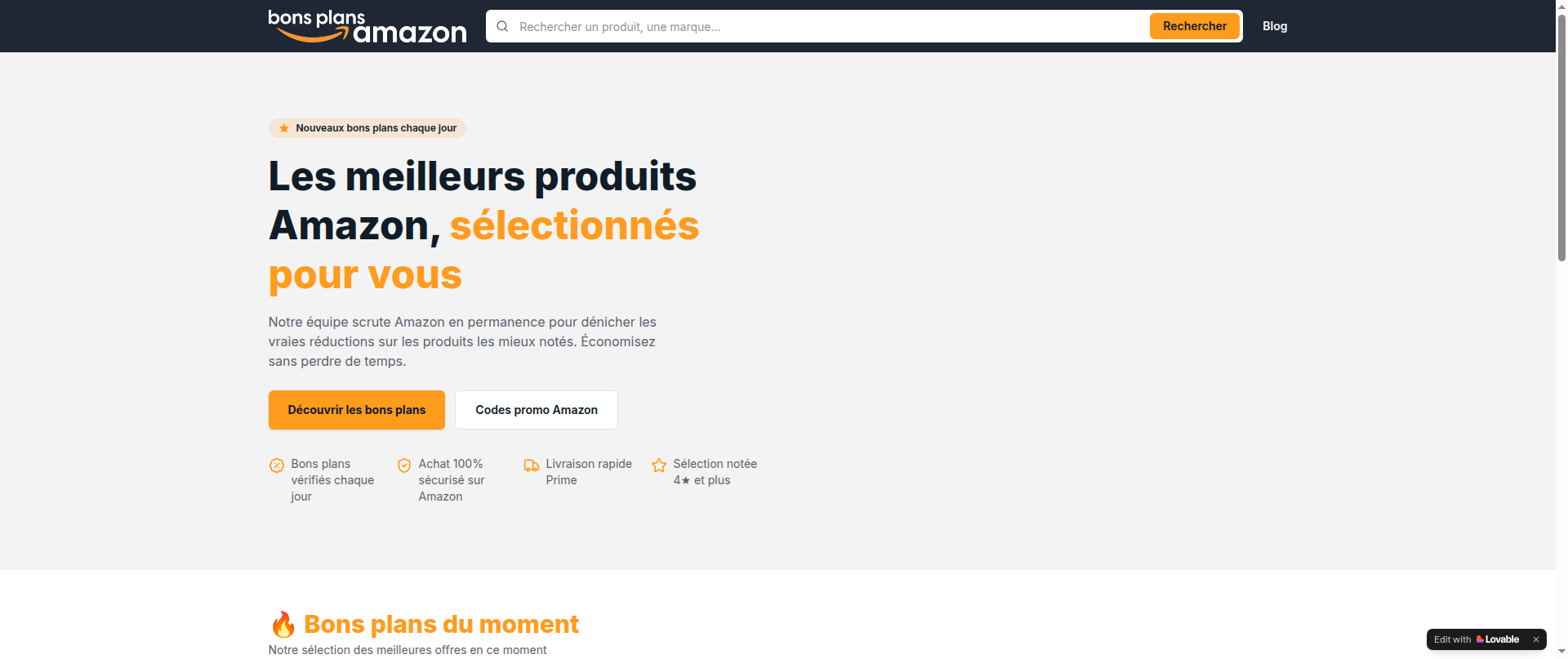 Screenshot of bonsplansamazon.com