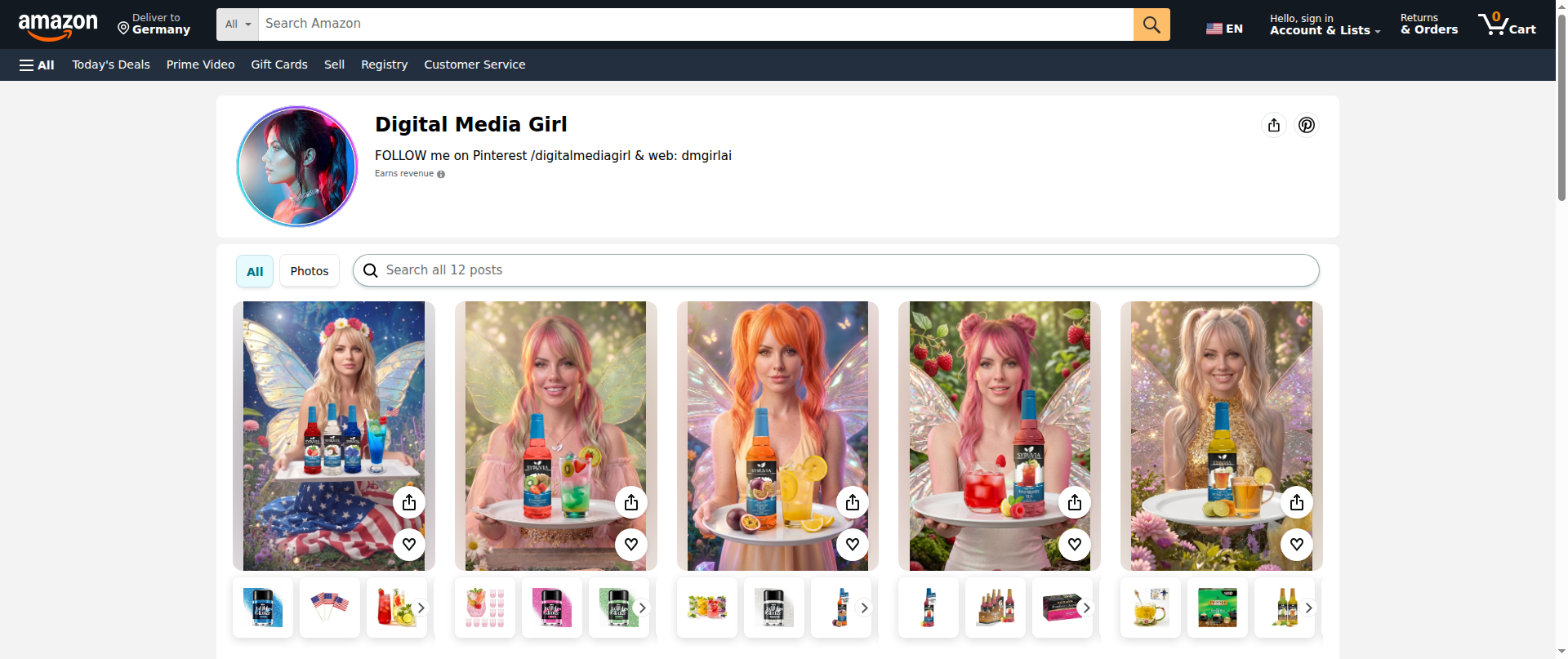 Screenshot of dmgirlamazon.com