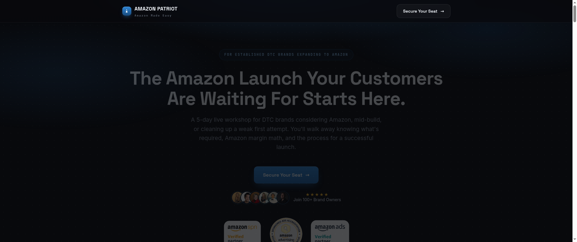 Screenshot of joinlaunchonamazon.com