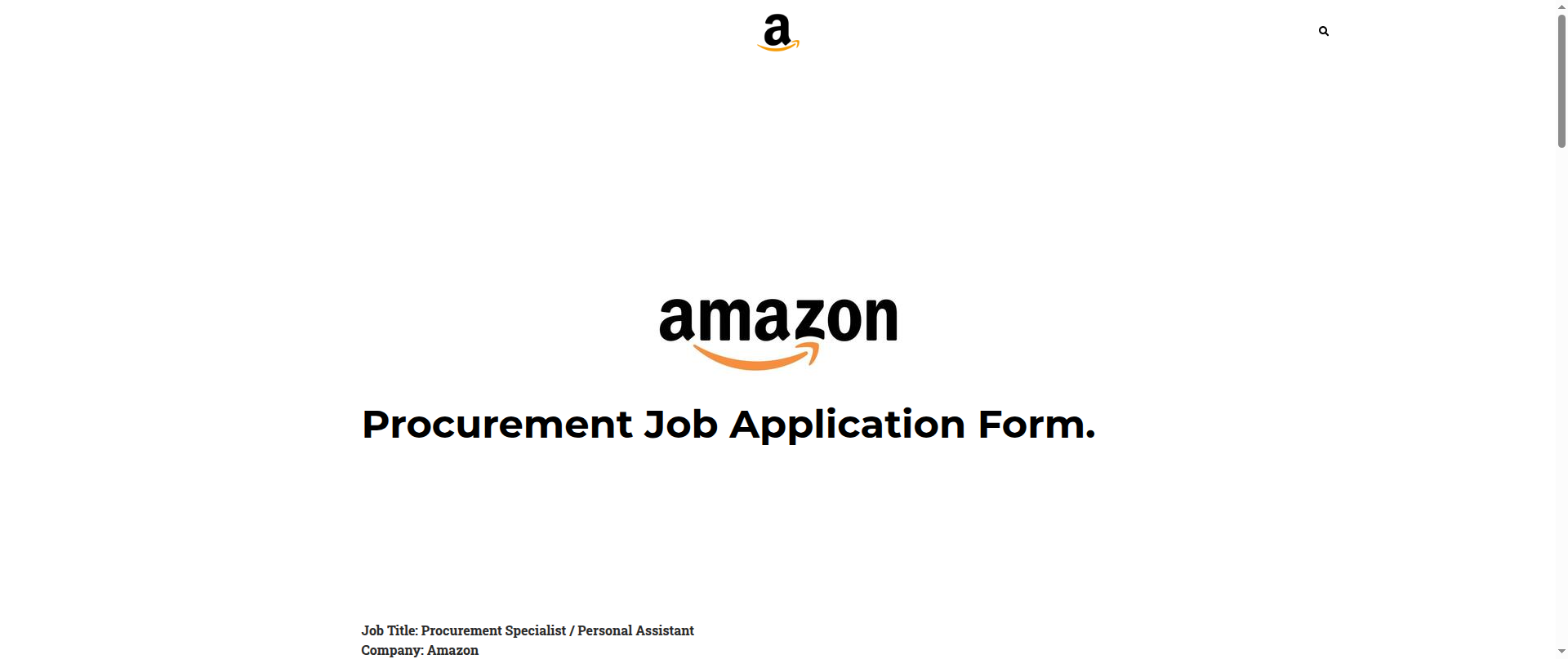 Screenshot of amazon-procurementjobs.online