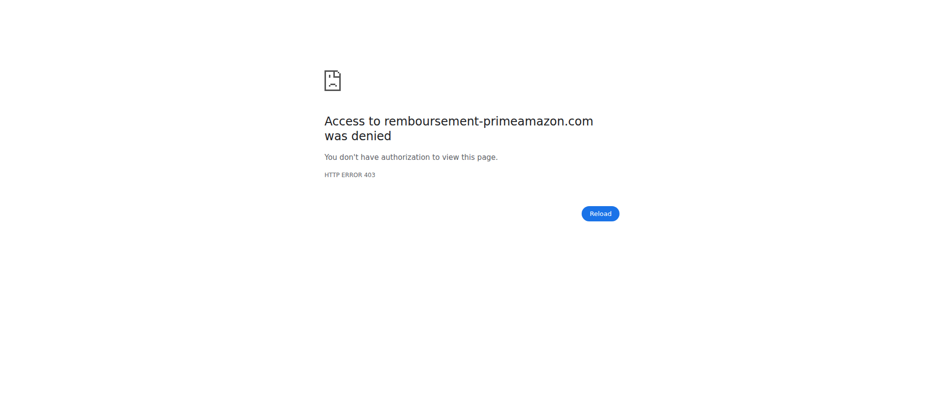 Screenshot of remboursement-primeamazon.com