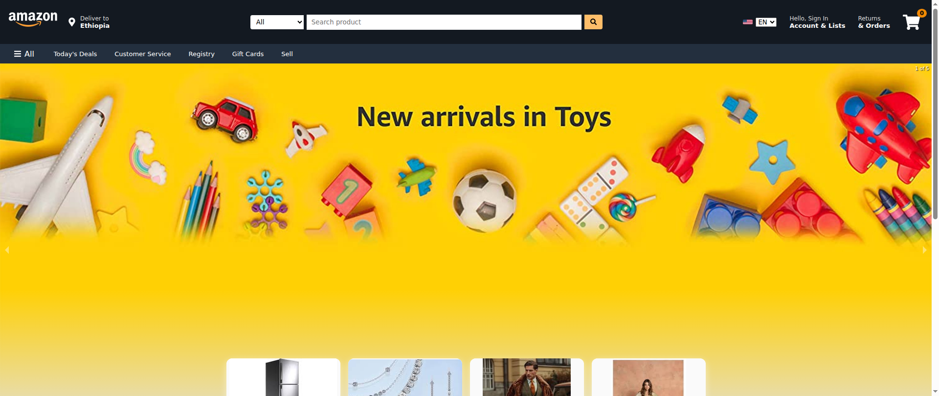 Screenshot of amazon-clone-hanna2025.netlify.app