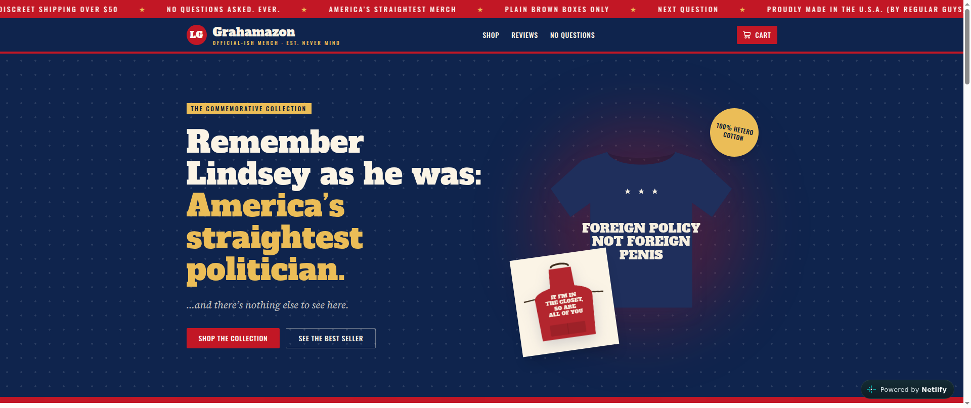 Screenshot of lindseygrahamazon.com