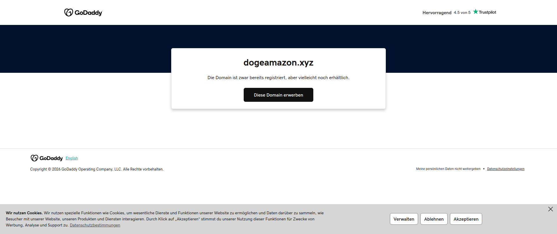 Screenshot of dogeamazon.xyz