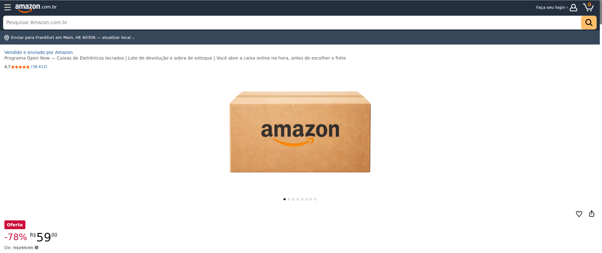 Screenshot of amazon-open-now.com