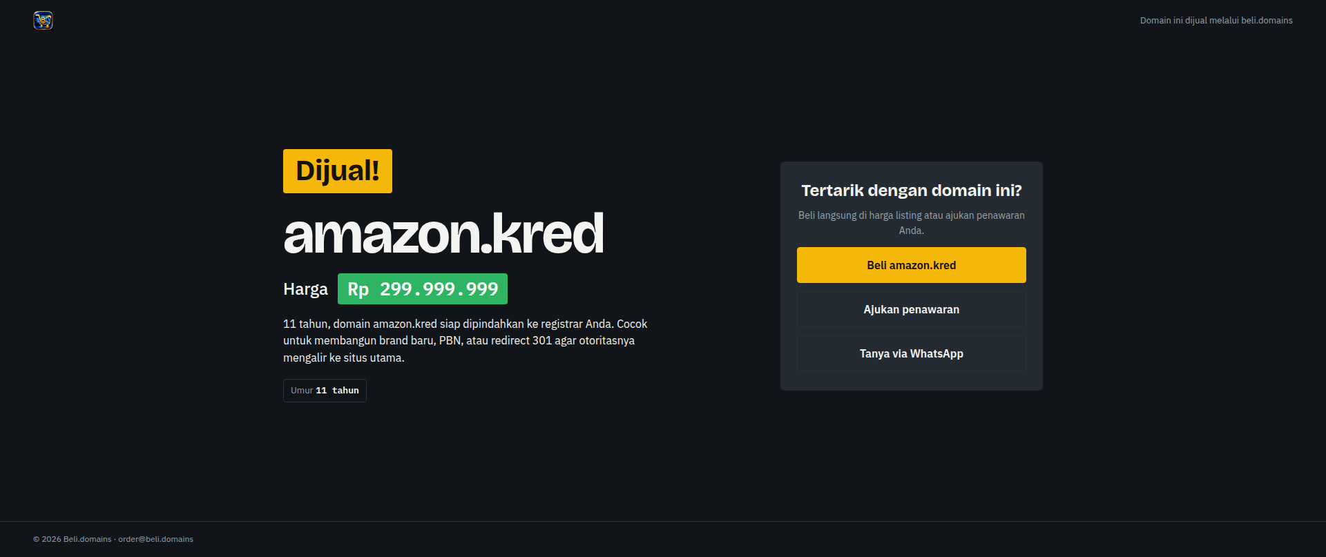 Screenshot of amazon.kred