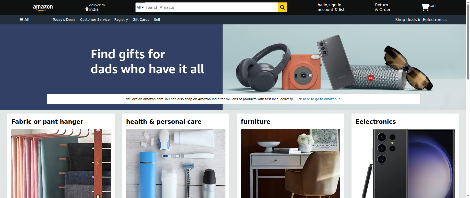 Screenshot of amazon-clone-zeta-nine.vercel.app