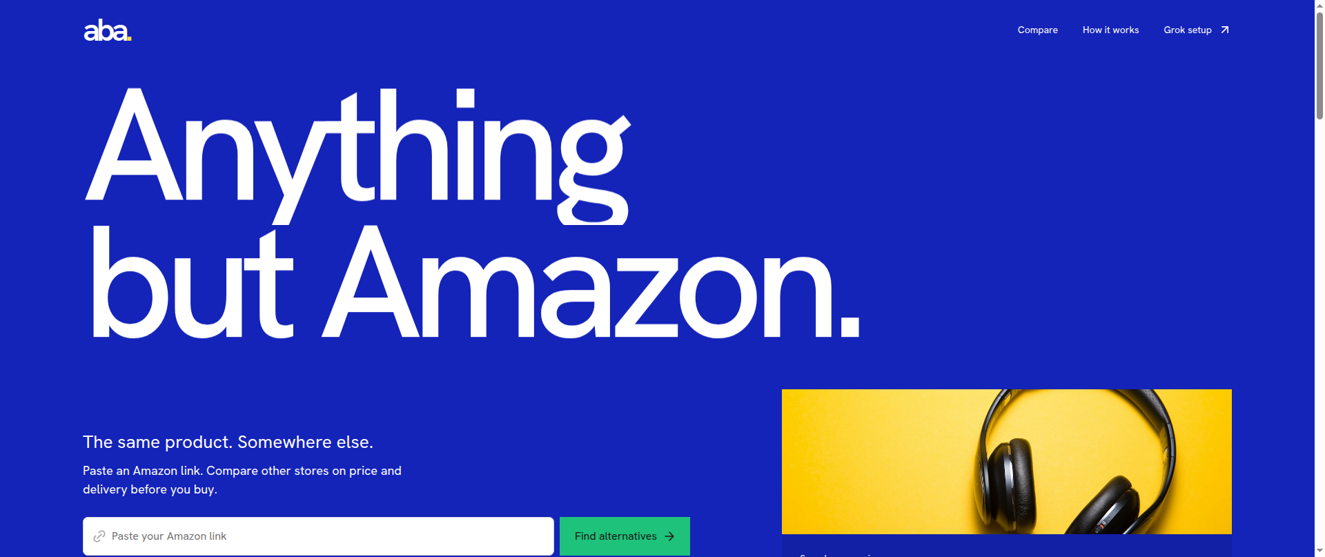 Screenshot of anythingbutamazon.tech