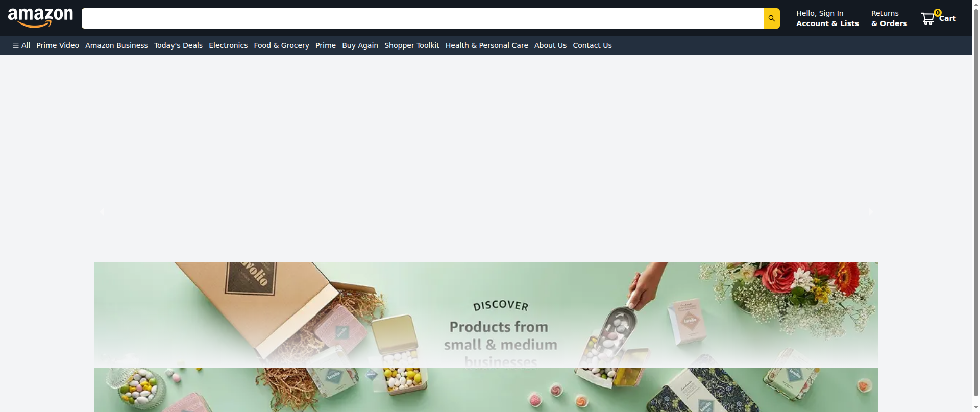 Screenshot of amazon-three-ecru.vercel.app