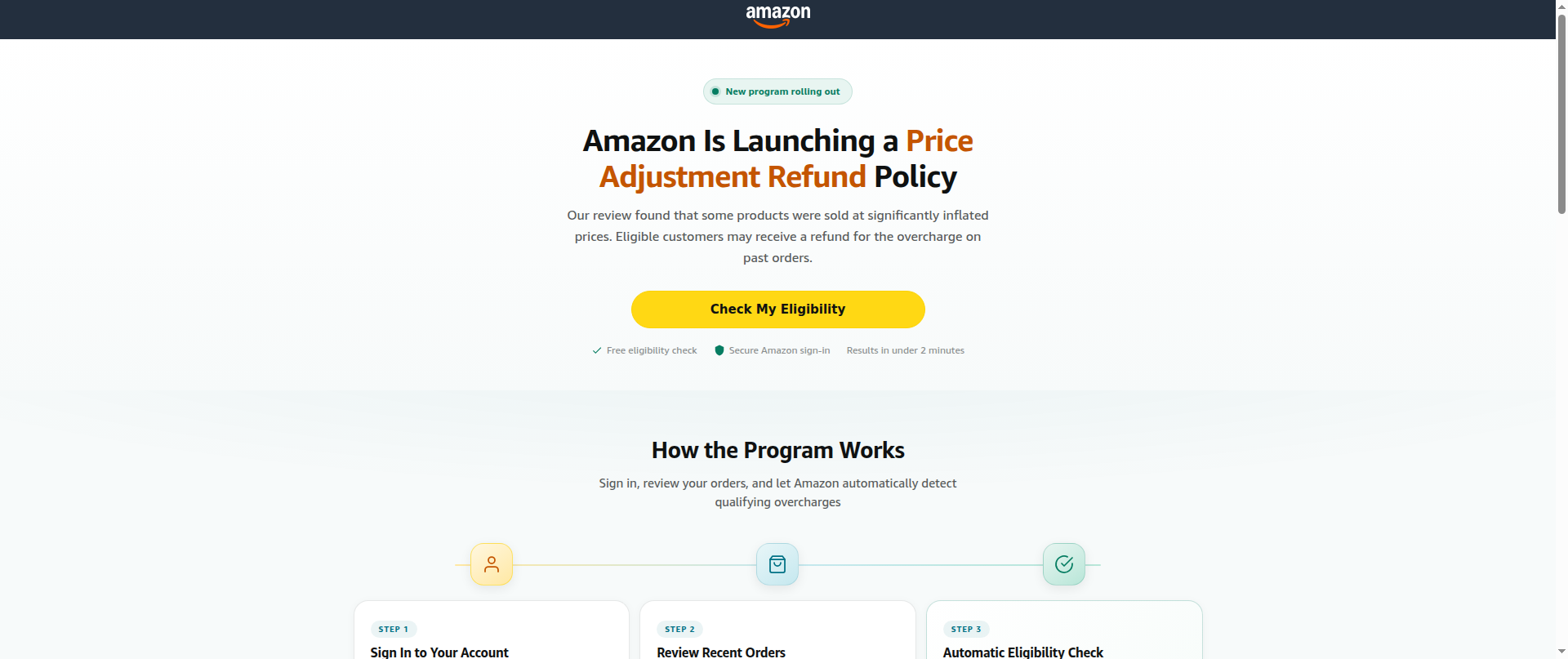 Screenshot of amazon-refund.cc