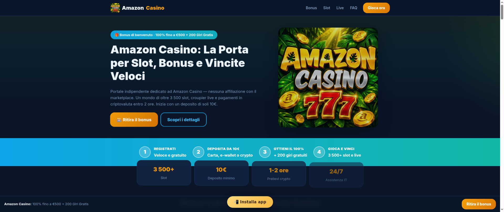 Screenshot of amazon-casino32.win