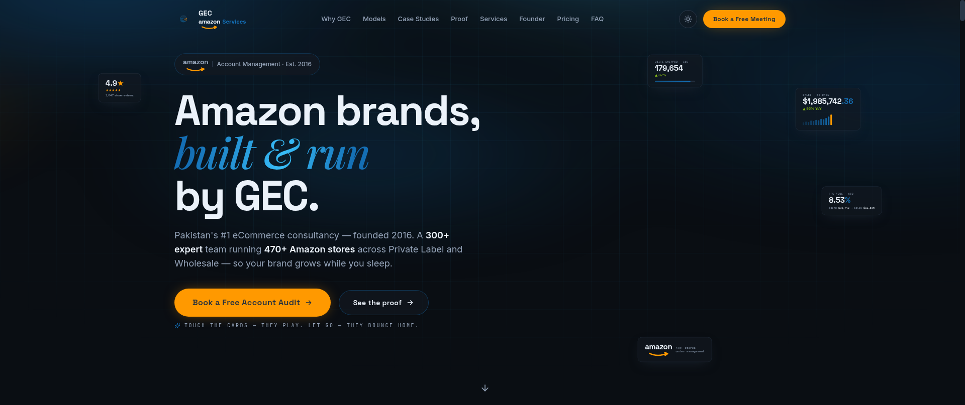 Screenshot of gecamazon.com