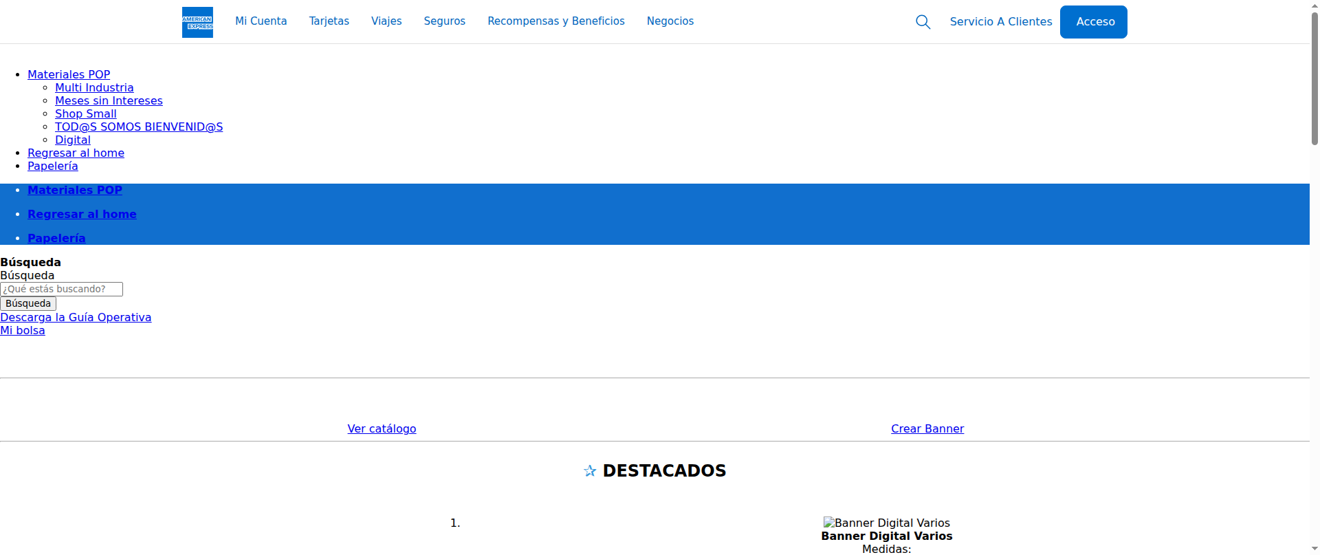 Screenshot of mcstaging.americanexpresspop.com