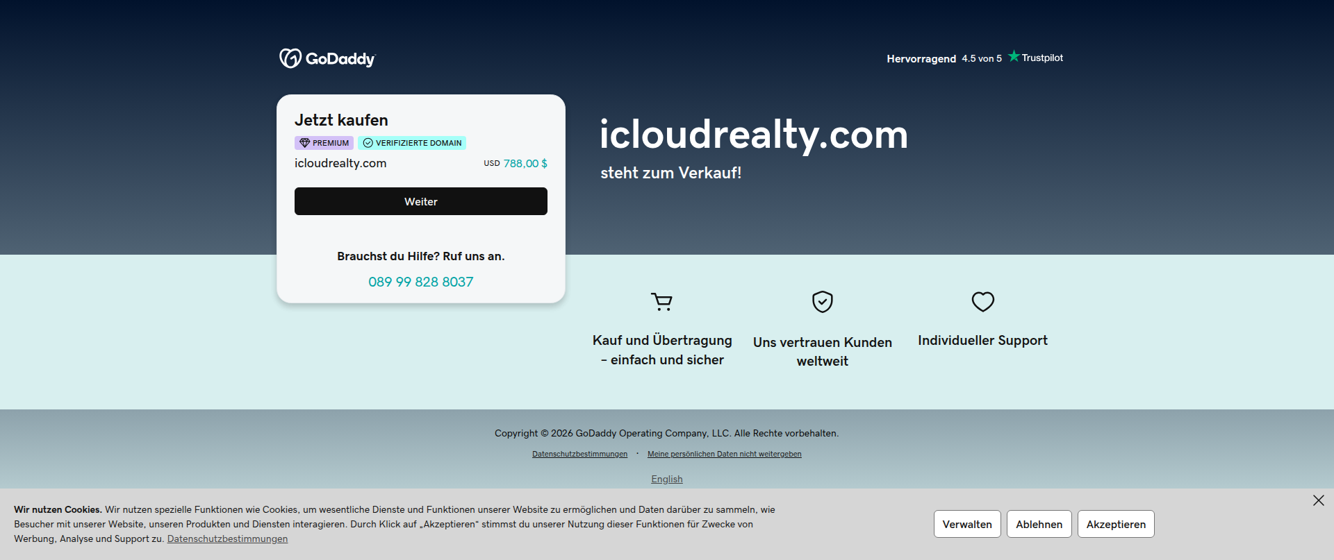 Screenshot of icloudrealty.com