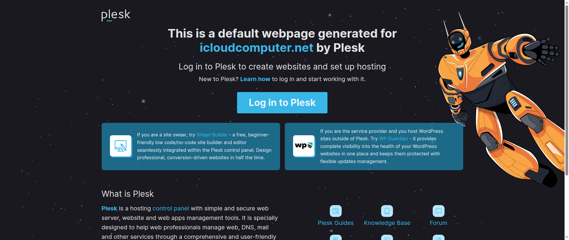 Screenshot of icloudcomputer.net