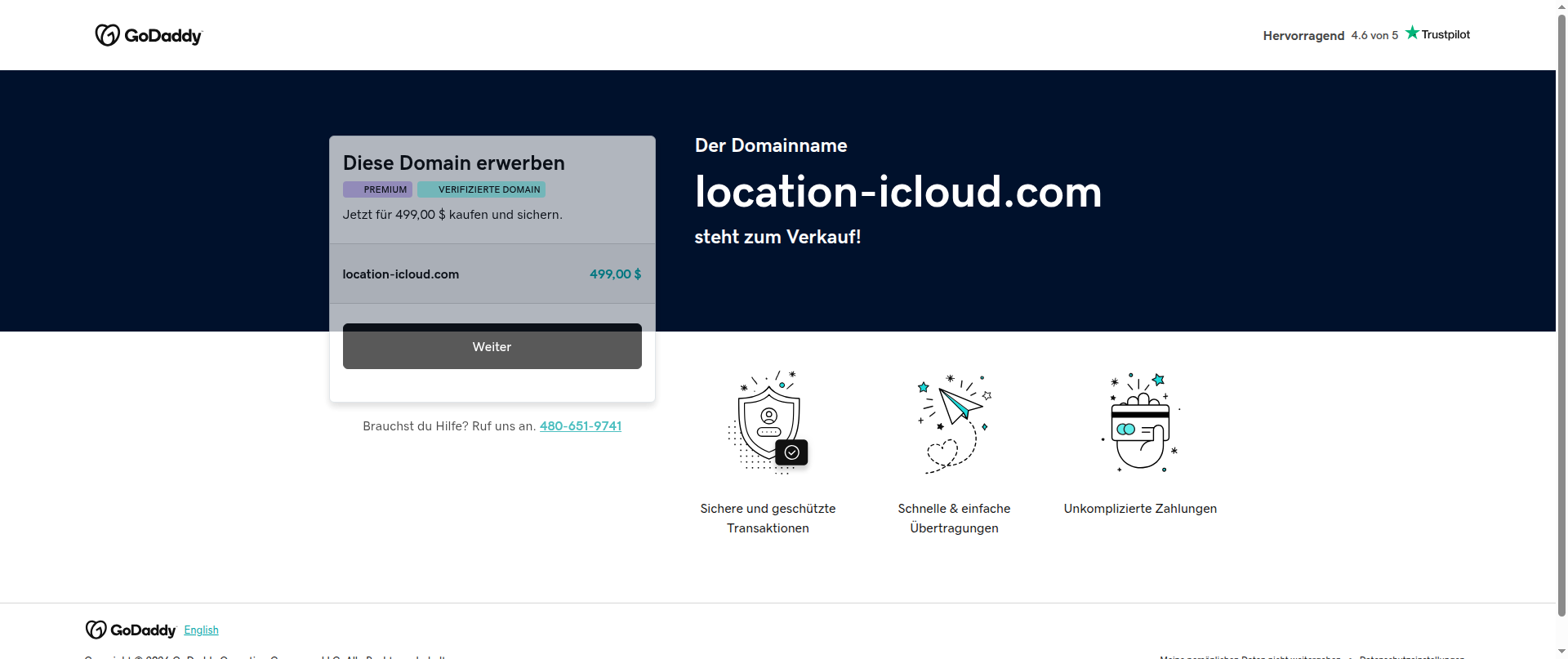 Screenshot of location-icloud.com