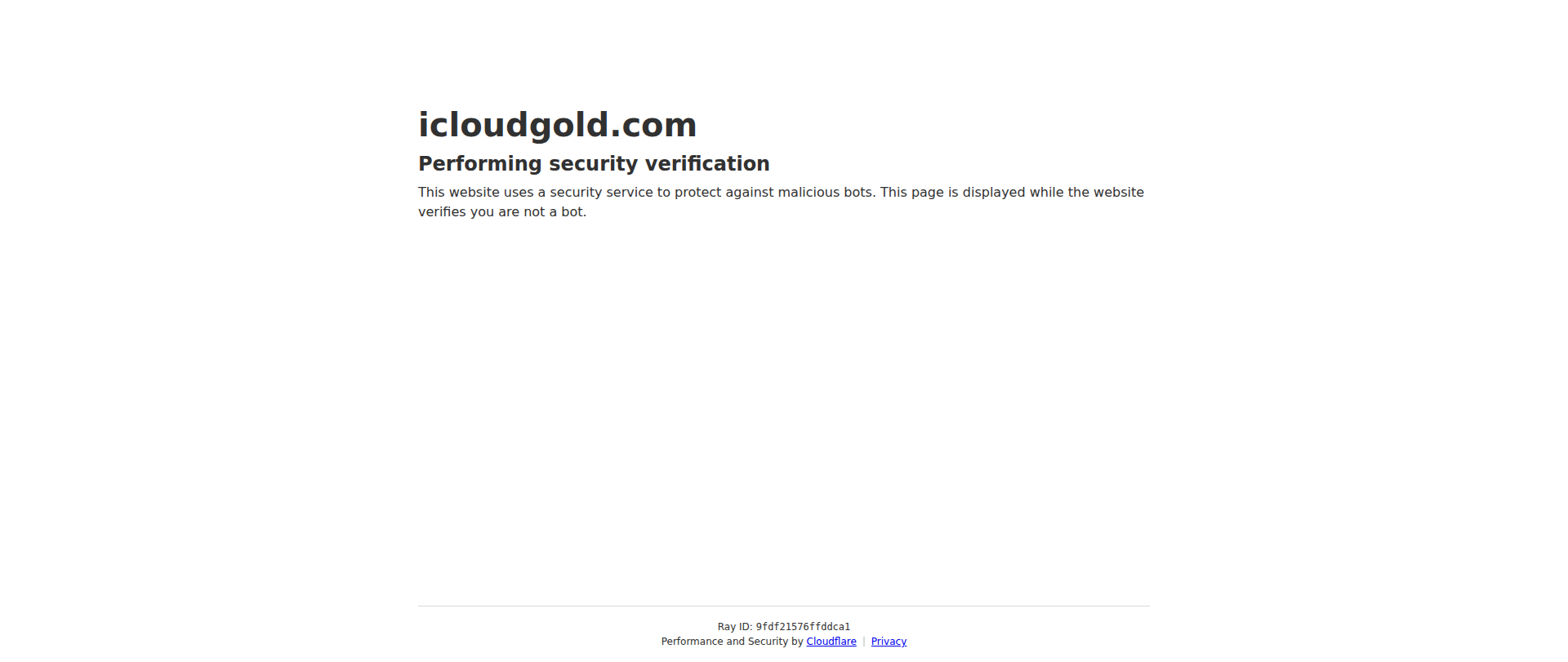Screenshot of icloudgold.com