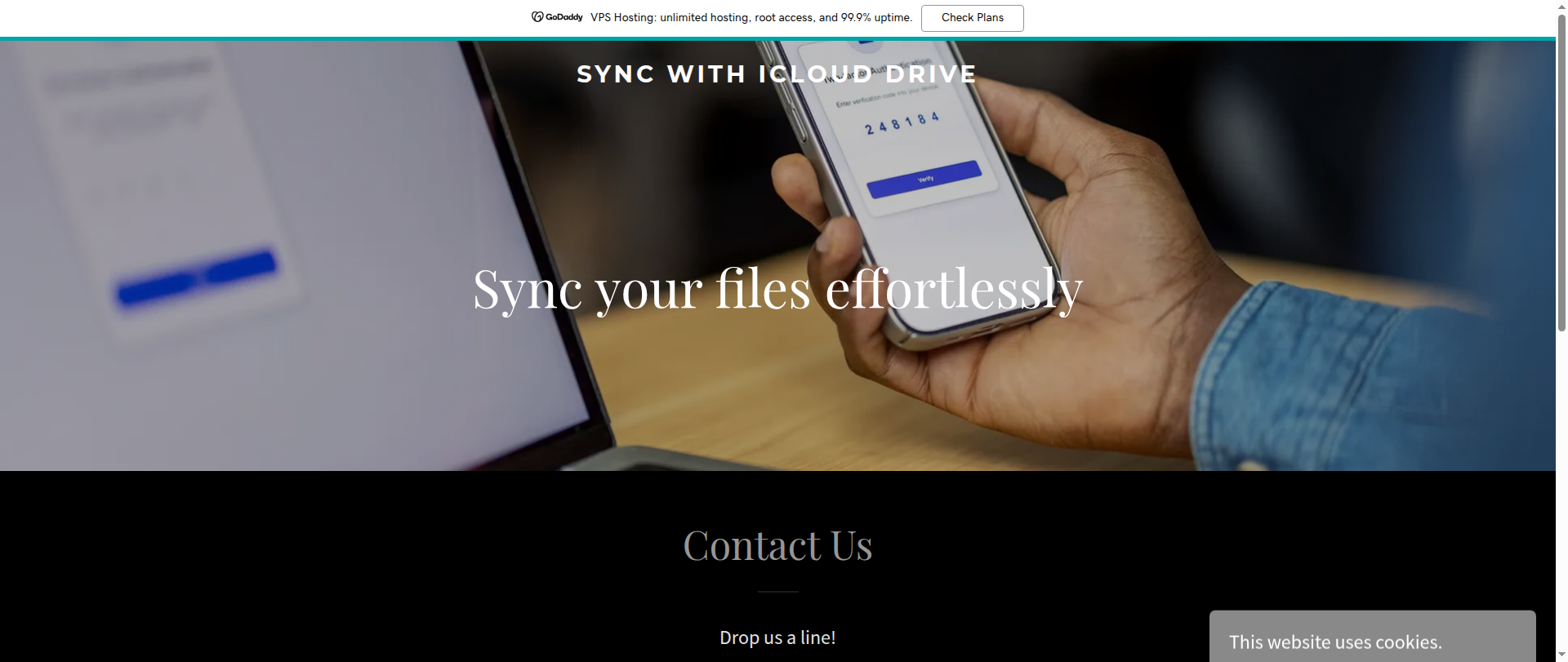Screenshot of sync-with-icloud-drive.com