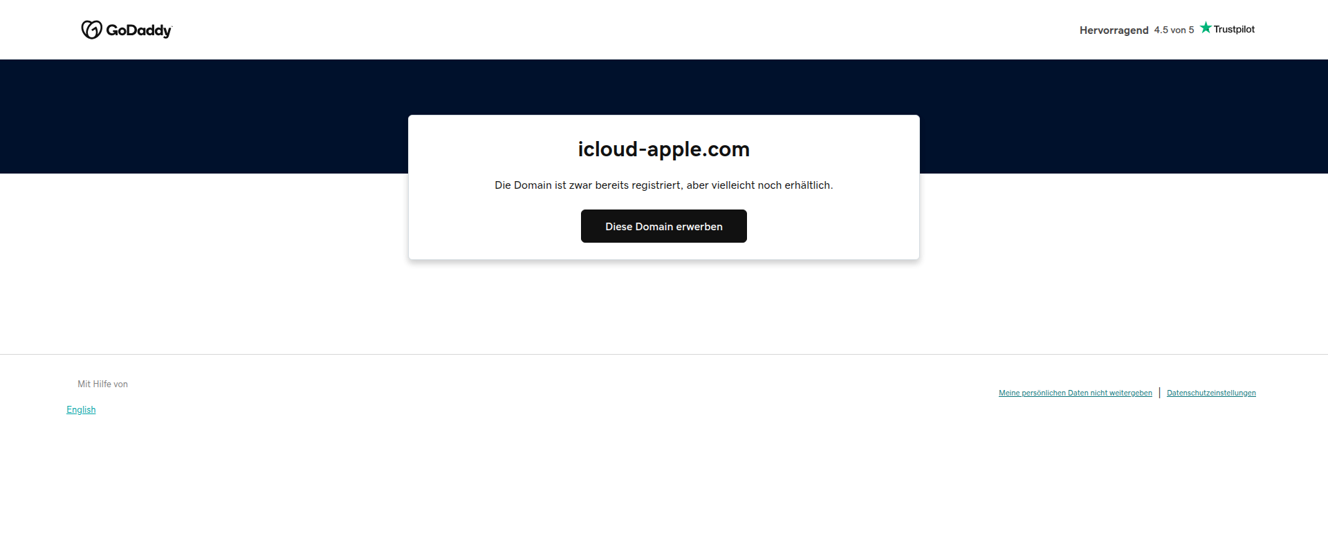 Screenshot of icloud-apple.com