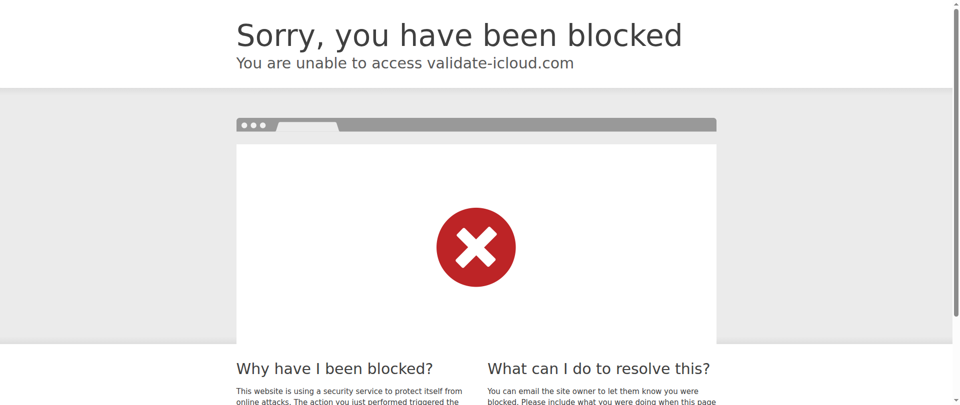 Screenshot of validate-icloud.com