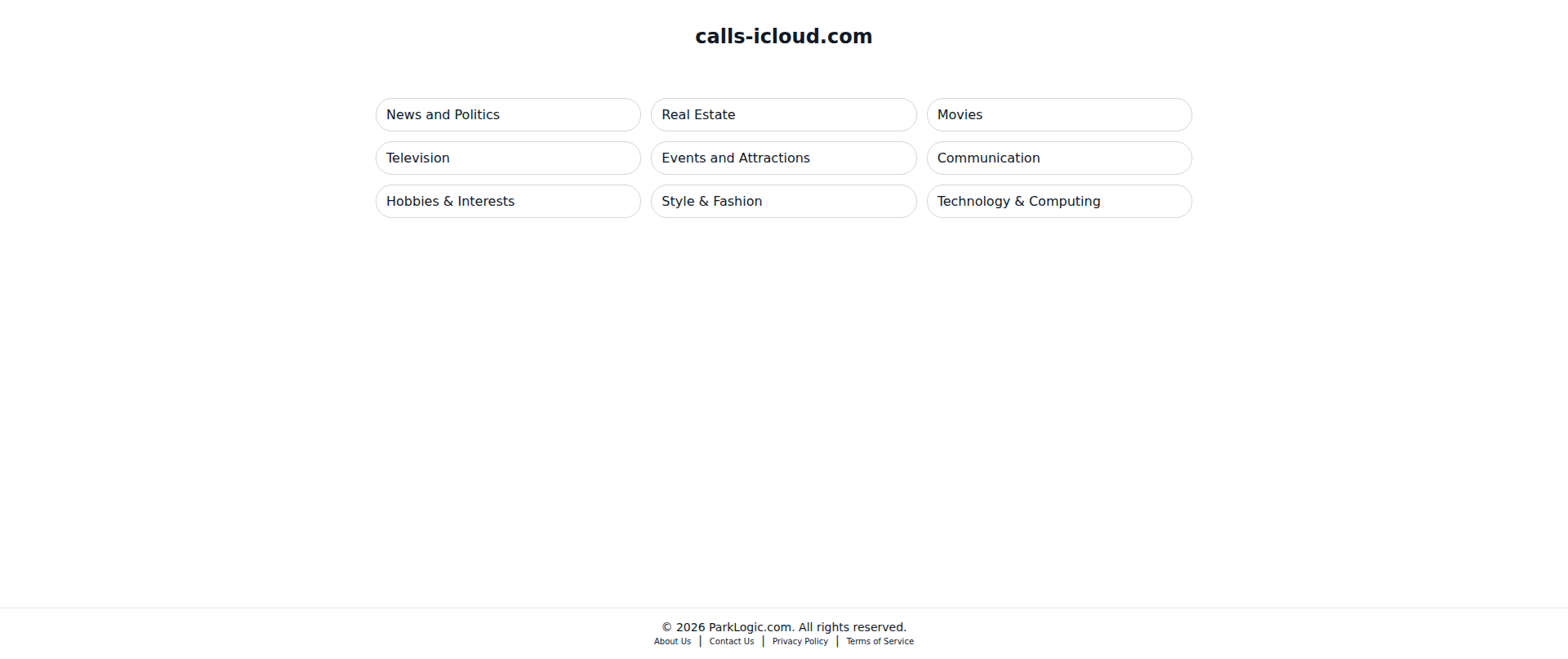 Screenshot of calls-icloud.com