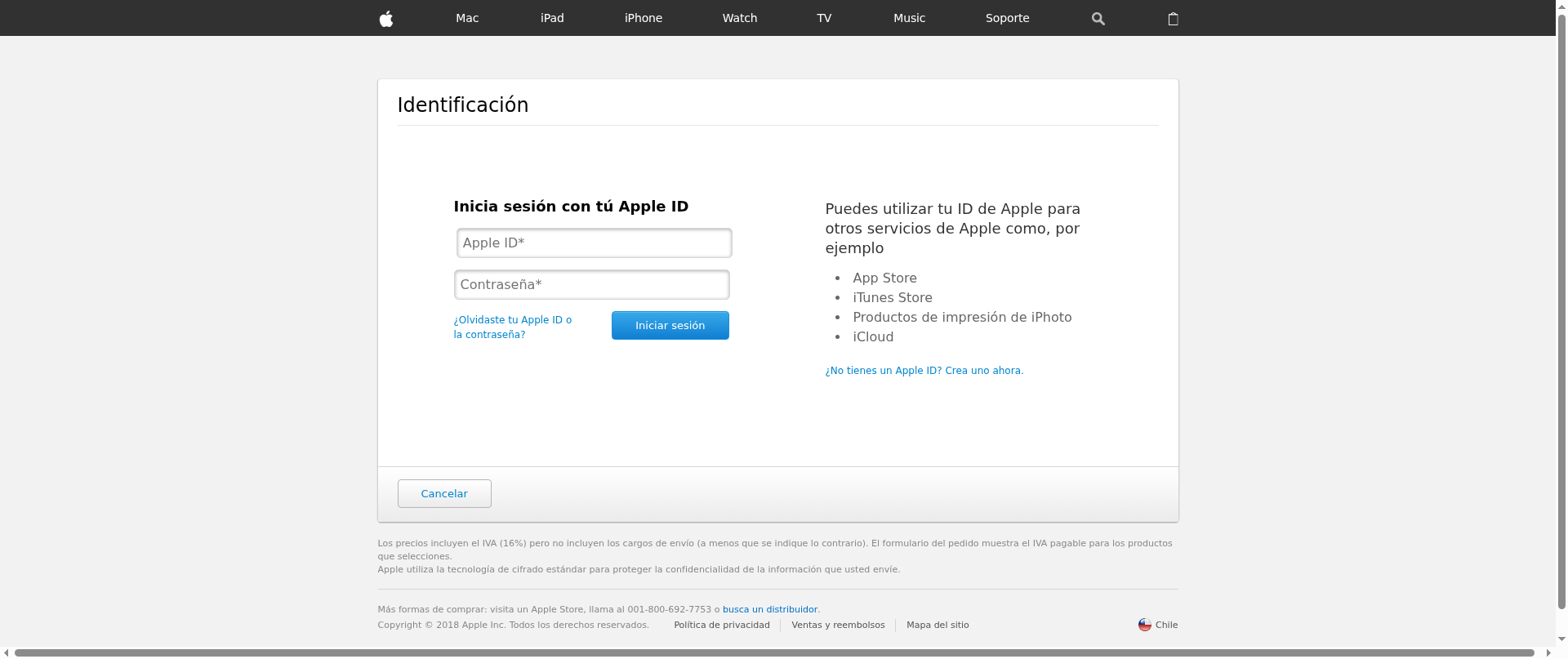 Screenshot of apple-icloud.azurewebsites.net