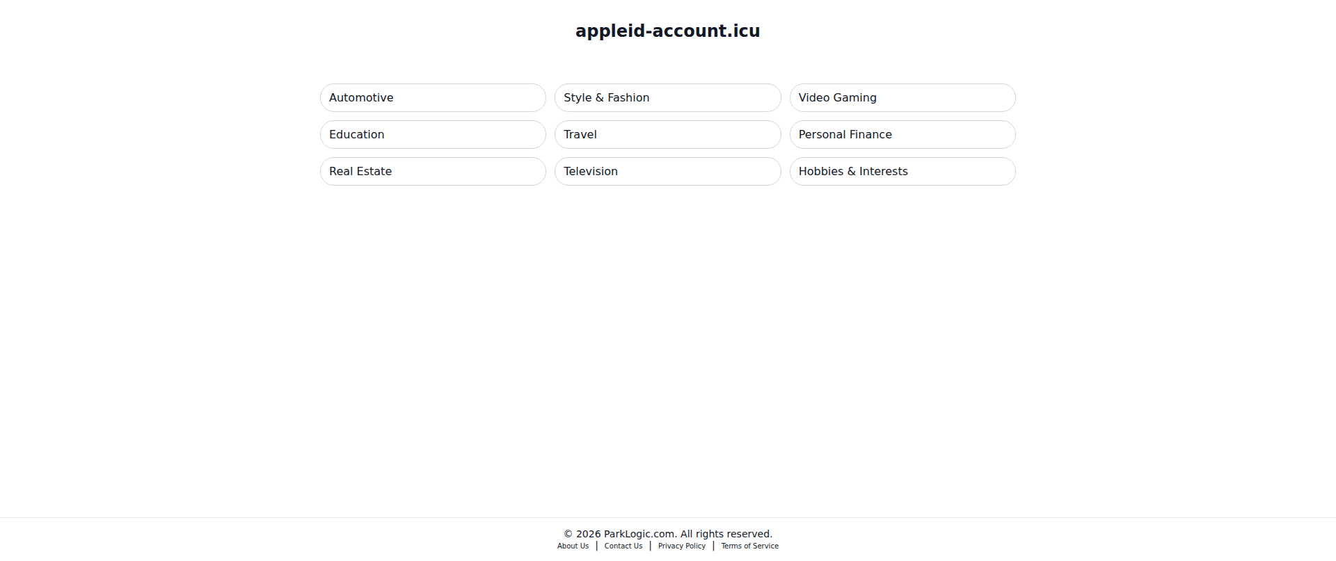 Screenshot of appleid-account.icu