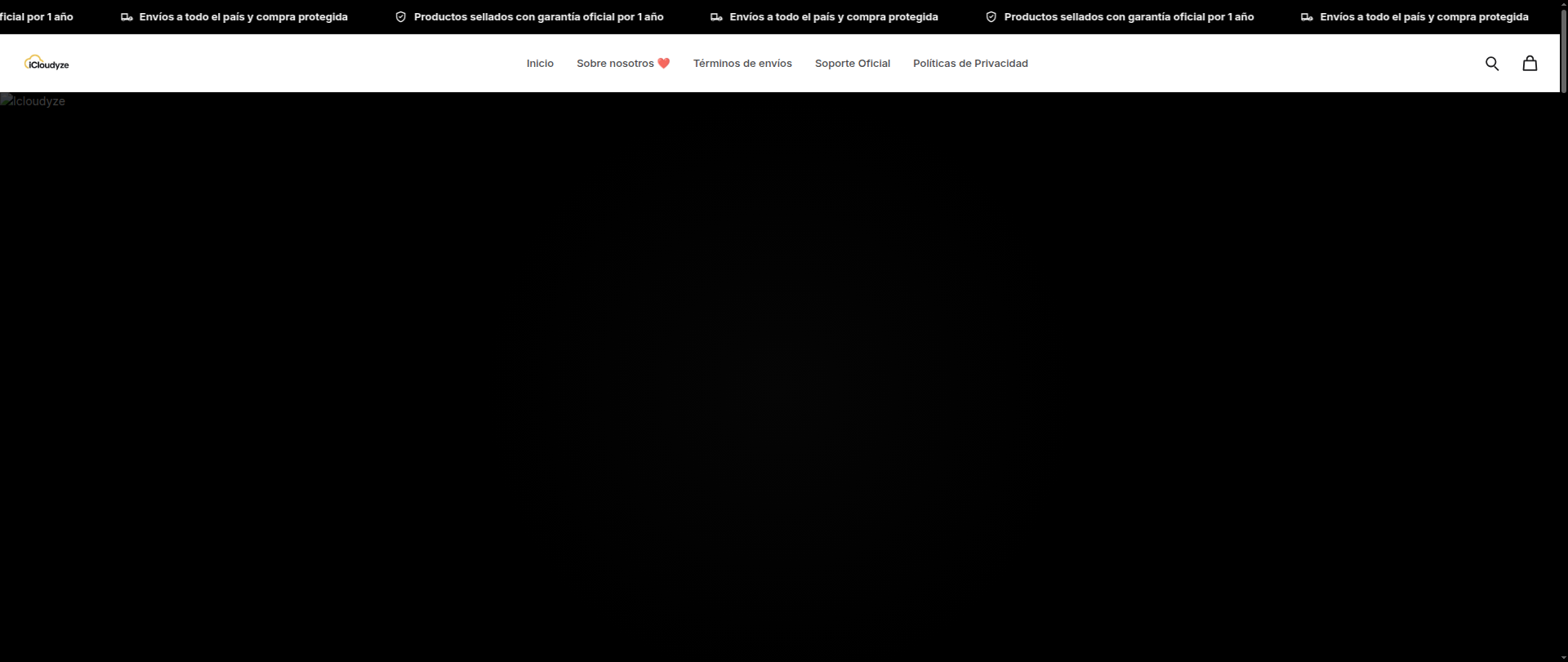 Screenshot of icloudyze.com