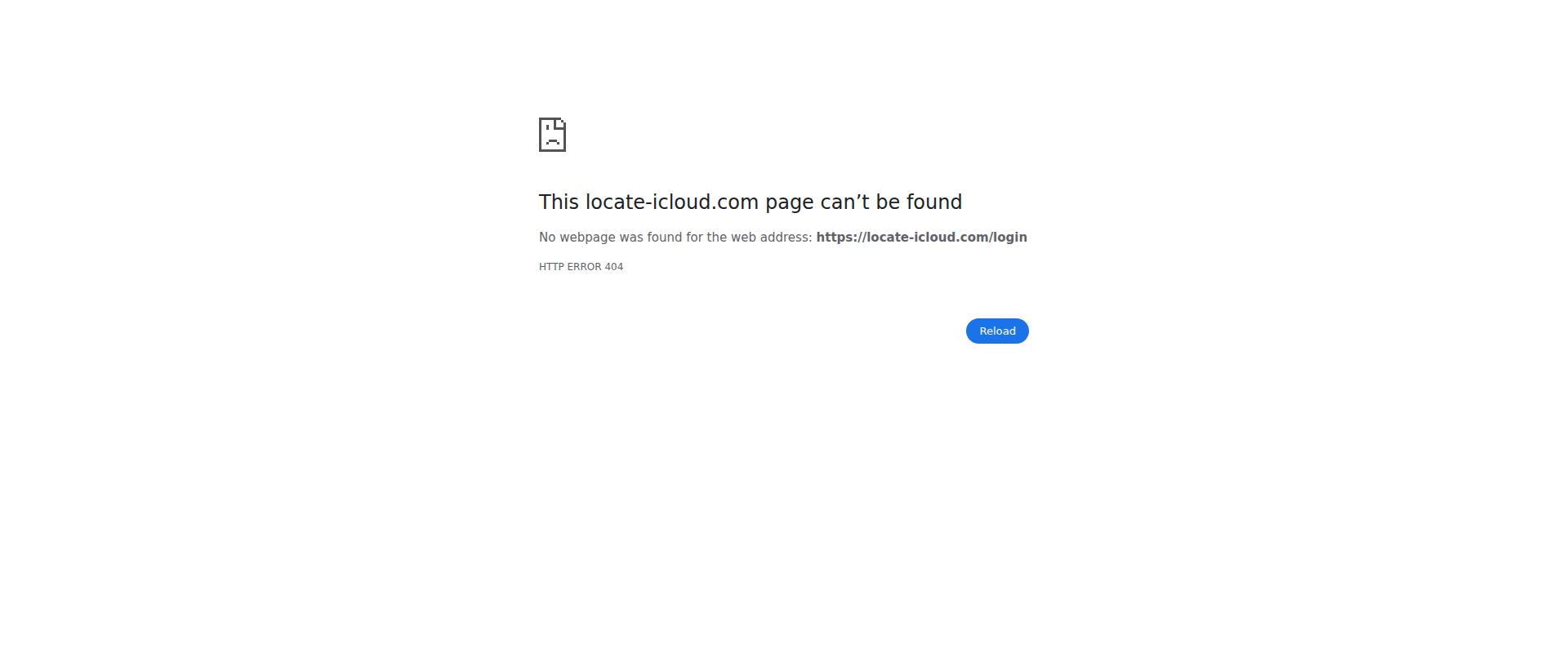Screenshot of locate-icloud.com