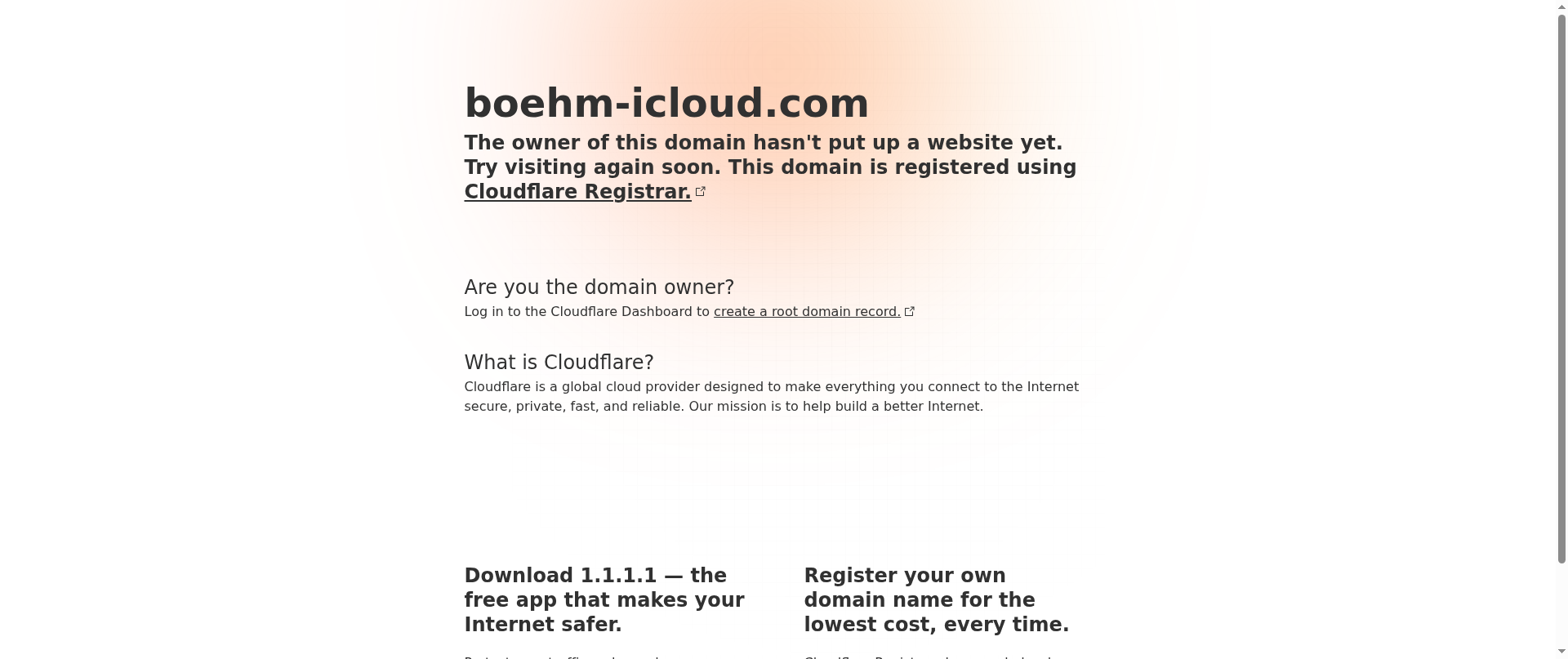 Screenshot of boehm-icloud.com