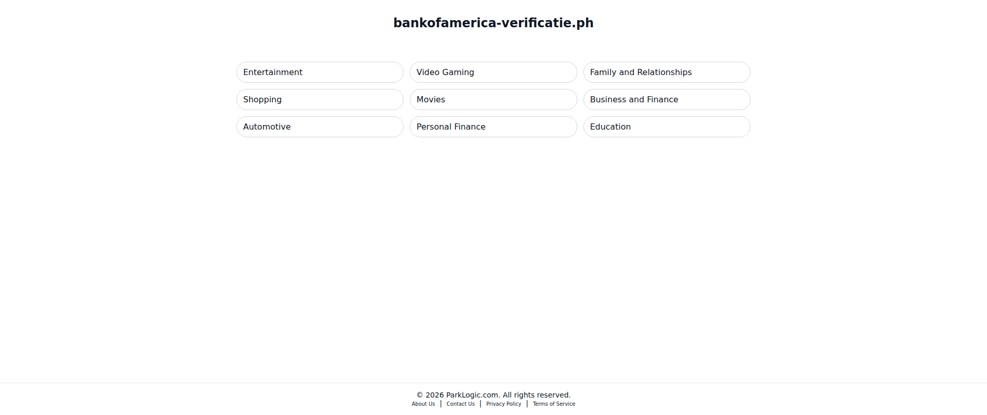 Screenshot of bankofamerica-verificatie.ph