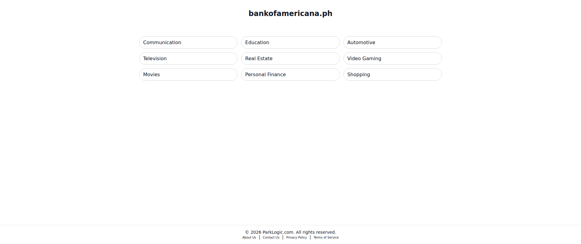 Screenshot of bankofamericana.ph