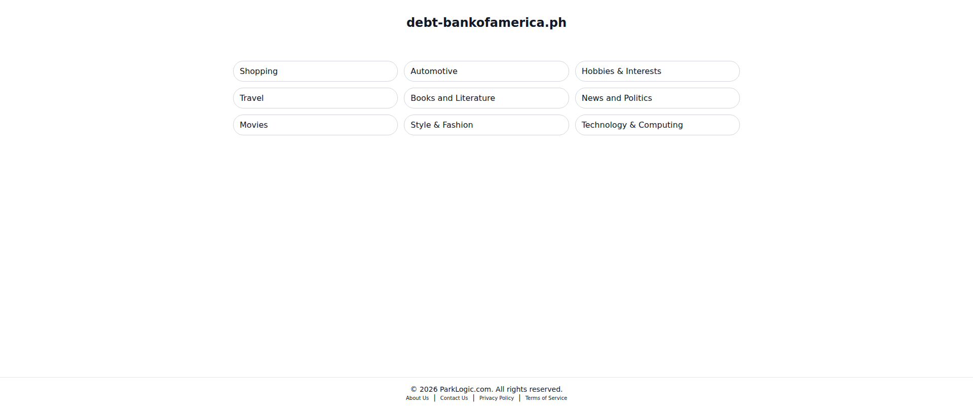 Screenshot of debt-bankofamerica.ph