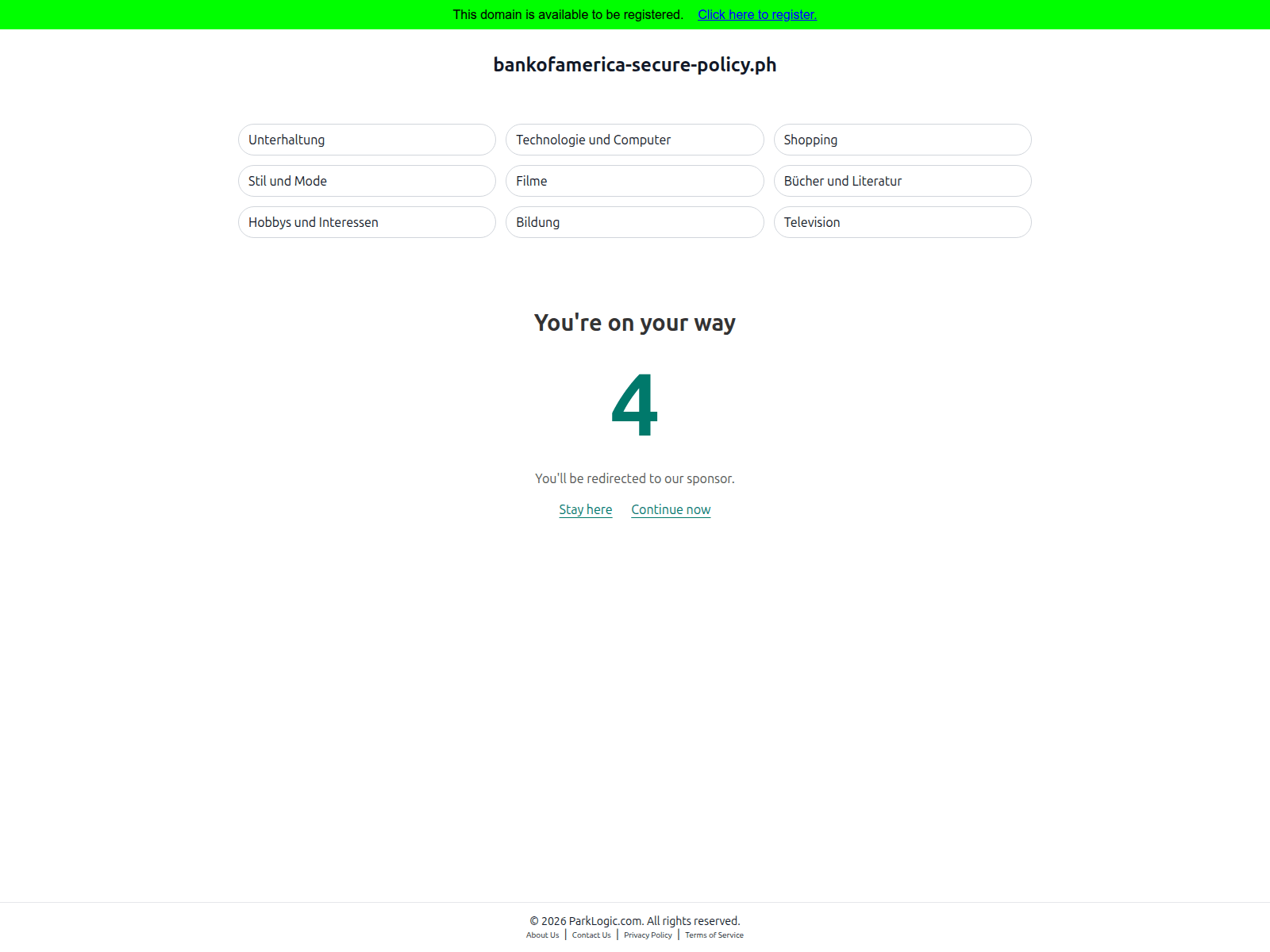 Screenshot of bankofamerica-secure-policy.ph