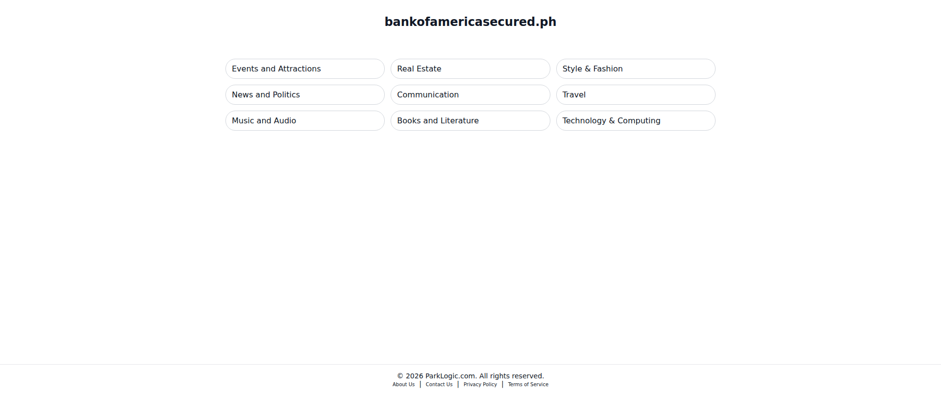Screenshot of bankofamericasecured.ph