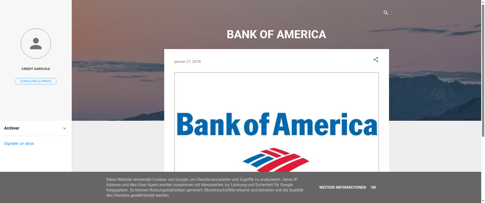 Screenshot of bankofamerica-security.blogspot.com
