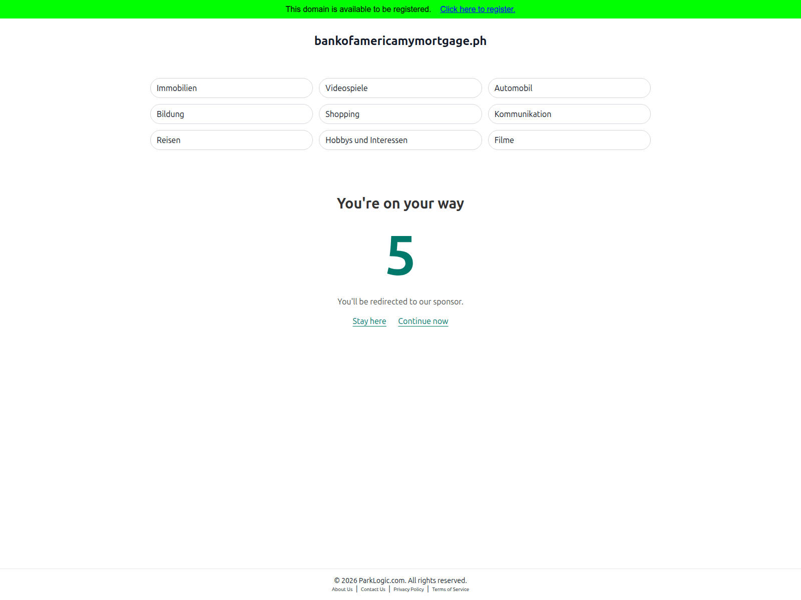 Screenshot of bankofamericamymortgage.ph