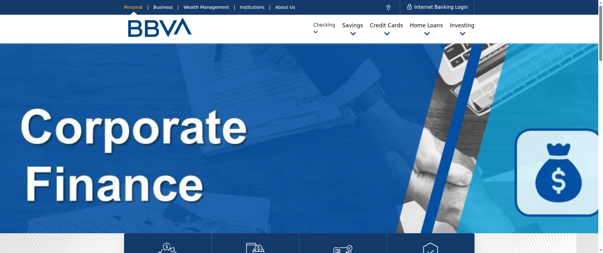 Screenshot of bbva-us.com