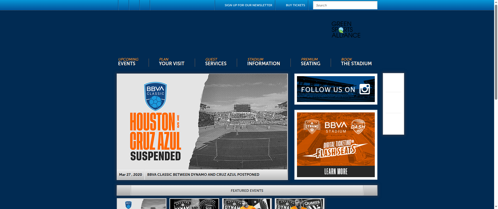 Screenshot of bbvastadiumhouston.com