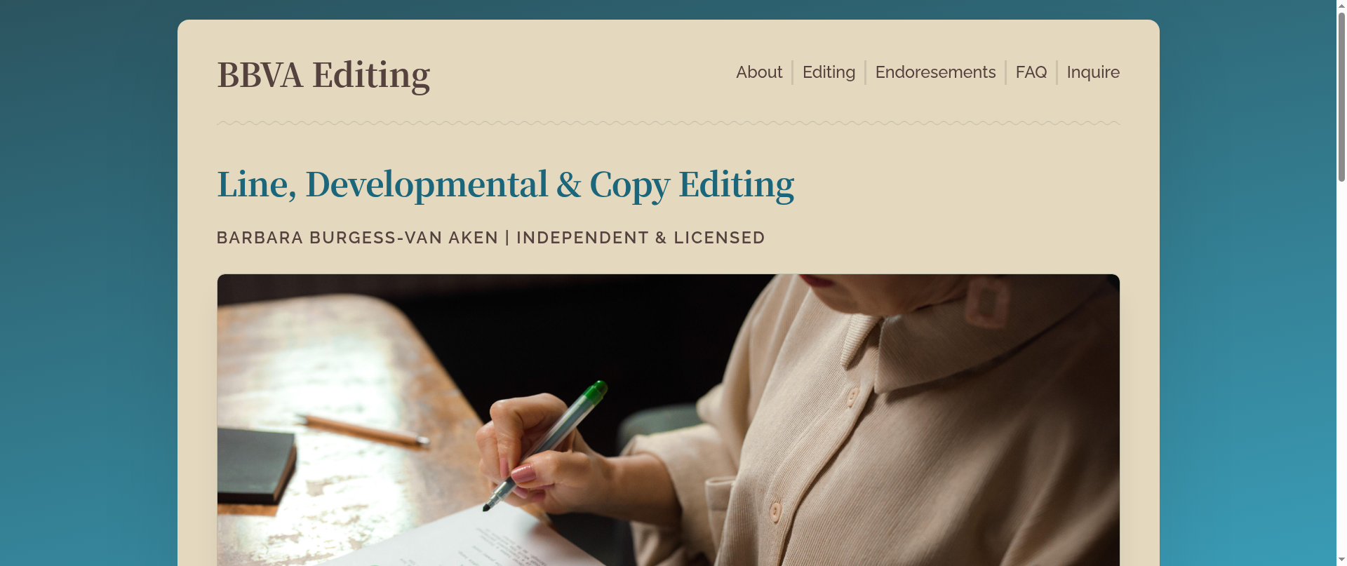 Screenshot of bbvaediting.com